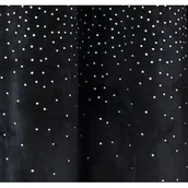 Zasłony - Zasłona z kółkami CRISTAL 140 x 260 cm czarna - miniaturka - grafika 1
