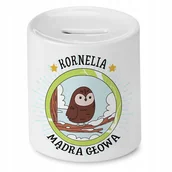 Skarbonki - Skarbonka 330 ml Dla Korneli Córki Dziecka Prezent z Nadrukiem ze Zdjęciem + Opakowanie na prezent (wzór 02) - miniaturka - grafika 1