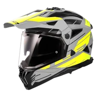 Kaski motocyklowe - Kask Adventure LS2 MX702 Pioneer II Namib Matowy szary/żółty wysokiej widocznościXS - miniaturka - grafika 1