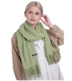 SZAL DAMSKI CHUSTA DUŻY MIŁY Ciepły Szalik JASNY ZIELONY dla kobiet - Apaszki i szaliki damskie - miniaturka - grafika 1