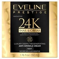 Kremy do twarzy - Eveline 24K Snail & Caviar Luksusowy Głęboko Regenerujący Krem przeciwzmarszczkowy na noc 50ml 133133 - miniaturka - grafika 1