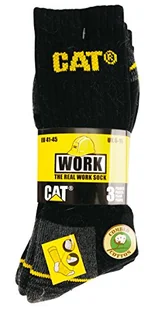 CAT Mężczyźni skarpety skarpety Real Work robocza, trójpak, rozm. 46/50, czarne - Skarpetki męskie - miniaturka - grafika 1