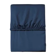 Prześcieradła - Prześcieradło z mikrofibry 90x200 granatowe jednobarwne z gumką Poly - miniaturka - grafika 1