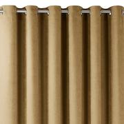Zasłony - Zasłona MILANA kolor jasny brąz styl klasyczny srebrne przelotki metalowe srebrne szenila 220x245 homede - CURT/HOM/MILANA/CHENI - miniaturka - grafika 1