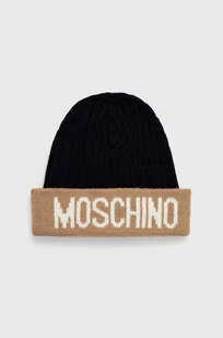 Moschino czapka wełniana kolor beżowy wełniana - Czapki damskie - miniaturka - grafika 1