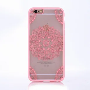 Etui na telefon komórkowy Mandala do Samsung Galaxy S7 Edge Design Etui ochronne Motyw indyjskiej koronki Pokrowiec na torbę Bumper Pink - Etui i futerały do telefonów - miniaturka - grafika 1
