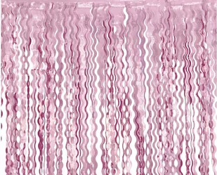 Kurtyna Spirale metaliczna różowa - 100 x 200 cm - Sylwester - miniaturka - grafika 1