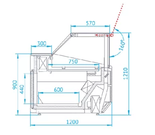 Lada chłodnicza model L-X RAPA 197/120 (1970 mm) - Szafy i witryny chłodnicze - miniaturka - grafika 2