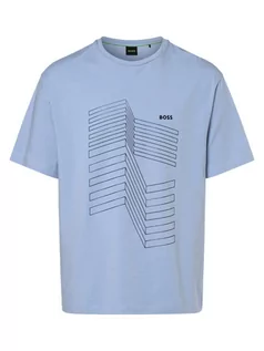 Koszulki męskie - BOSS Green - T-shirt męski  Tee 6, niebieski - grafika 1