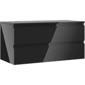 Szafki łazienkowe - Mexen Orio szafka łazienkowa podumywalkowa 100 cm z blatem, 2 szuflady, czarna połysk - 91A10-10047-2-BFFC70 - miniaturka - grafika 1