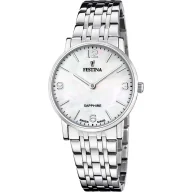 Zegarki damskie - Festina Swiss Made 20047/2 zegarek damski na bransolecie z perłową tarczą - miniaturka - grafika 1