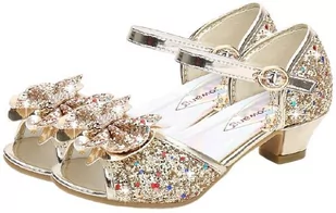 Buty Sandałki Księżniczki Na Obcasie Złote Roz. 29, Hopki - Moda i Uroda OUTLET - miniaturka - grafika 1