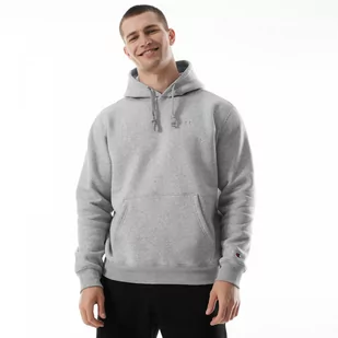 Męska bluza dresowa nierozpinana z kapturem Champion Crewneck Hooded Sweatshirt - szara - CHAMPION - Bluzy sportowe męskie - miniaturka - grafika 1