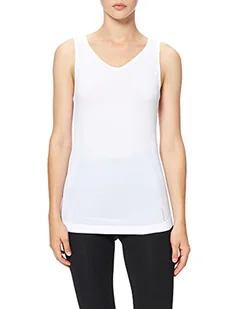 ODLO Damski podkoszulek Bl Top V-Neck Singlet Active F-dry Light biały biały XXL 141041 - Koszulki i topy damskie - miniaturka - grafika 1