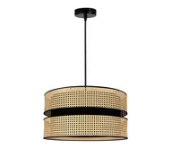Lampy sufitowe - Żyrandol Duo, rattan, Ø 40 cm, beżowy/czarny - miniaturka - grafika 1