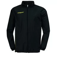 Kurtki męskie - uhlsport Uhlsport Score męska kurtka przeciwdeszczowa, czarna/fluorescencyjna żółta, XXXL 100335207 - miniaturka - grafika 1