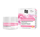 Kremy do twarzy - Flowers&Oils 75+ Odbudowa krem przeciwzmarszczkowy na dzień i noc 50 ml - miniaturka - grafika 1