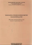 Książki o kulturze i sztuce - Badania księgozbiorów Radziwiłłów - miniaturka - grafika 1
