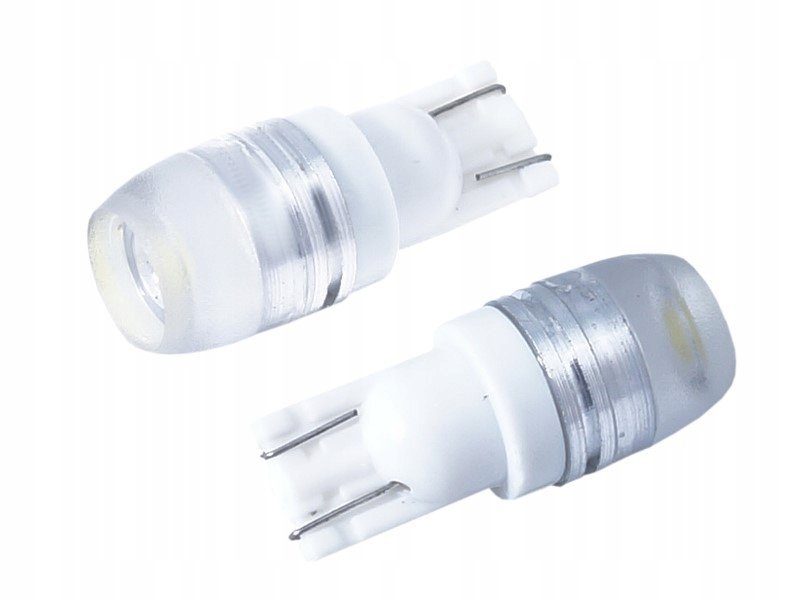Żarówka W5W T10 12V 1x LED soczewka biała 2szt.