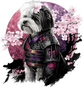 Pasmanteria - Naprasowanka Pies Samurai wojownik Japonia 4 - miniaturka - grafika 1