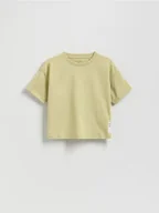 Bluzki dla niemowląt - Reserved - T-shirt z naszywką - zielony - miniaturka - grafika 1