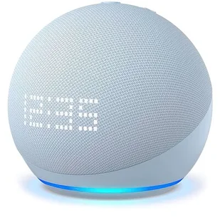 AMAZON Echo Dot 5 z zegarem niebieski - Asystenci głosowi - miniaturka - grafika 1