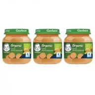 Dania dla dzieci - Gerber Organic Obiadek dynia słodki ziemniak dla niemowląt po 4 miesiącu Zestaw 3 x 125 g Bio - miniaturka - grafika 1