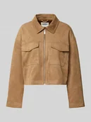 Kurtki damskie - Kurtka o kroju oversized z imitacji zamszu model ‘STINA’ - miniaturka - grafika 1