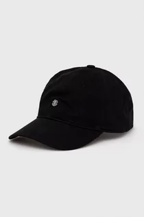 Czapki damskie - Element czapka bawełniana kolor czarny gładka - grafika 1