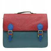 Torebki damskie - Aktówka torebka damska pojemna mieści A4 skórzana elegancka eko OLIVKA - miniaturka - grafika 1