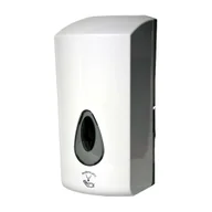 Dozowniki papieru i mydła dla firm - Sanela Dozowniki ze stali nierdzewnej - Automatyczny, ścienny dozownik środka dezynfekcyjnego, 1000 ml, kolor biały SLDN 08ED - miniaturka - grafika 1