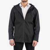 Kurtki męskie - Kurtka Męska Przejściowa Z Kapturem Jesienna Wiosenna Sportowa Klasyczna M Czarna - miniaturka - grafika 1