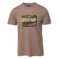 Koszulki męskie - Męska Koszulka z krótkim rękawem HI-TEC REMAN M000261621 – Brązowy - miniaturka - grafika 1