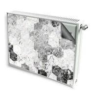 Dekoracje domu - magnes mata magnetyczna kaloryfer dekor szare heksagony - miniaturka - grafika 1