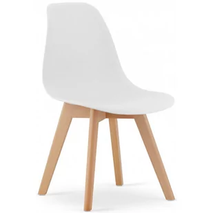 Białe krzesło kuchenne do stołu - Lajos 4X - Krzesła - miniaturka - grafika 1