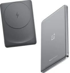 OnePlus Powerbank magnetyczny indukcyjny, Slim Magnetic 5000mAh, Qi/MagSafe + kabel USB-C, srebrno-szary - Powerbanki - miniaturka - grafika 1