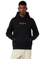 Bluzy męskie - Tommy Hilfiger Męska bluza z kapturem z logo Hilfiger, czarna, M, Czarny, M - miniaturka - grafika 1