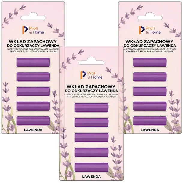 Zapach do odkurzacza Lawendowy Wkłady zapachowe Pałeczki 15szt - Profi&Home