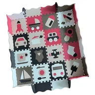 Maty piankowe - Woopie Baby Mata Piankowa Pojazdy Puzzle Kojec - miniaturka - grafika 1