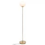 Lampy stojące - Atmosphera Lampa stojąca z okrągłym kloszem metalowa kolor złoty 134 cm 167522 - miniaturka - grafika 1