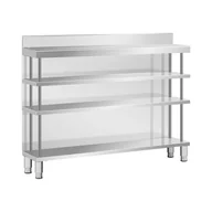 Meble gastronomiczne - Royal Catering Stół roboczy barowy stal nierdzewna 100 x 30 x 105 cm 4 półki rant - miniaturka - grafika 1