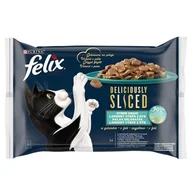 Mokra karma dla kotów - Karma dla kota FELIX Deliciously Sliced Rybne Smaki (4 x 80 g) - miniaturka - grafika 1