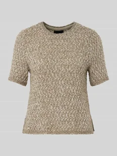 T-shirt z mieszanki wełny z cekinowym obszyciem - Koszulki i topy damskie T-shirt z mieszanki wełny z cekinowym obszyciem - Koszulki i topy damskie - miniaturka - grafika 1