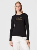Bluzki damskie - EA7 Emporio Armani Bluzka 8NTT51 TJDQZ 1200 Czarny Regular Fit - miniaturka - grafika 1