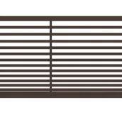 Ogrodzenia - Polbram Brama przesuwna Bali II 5x1,5 m prawa brązowa - miniaturka - grafika 1