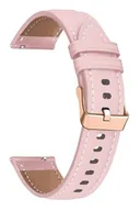 Akcesoria do smartwatchy - opaska pasek bransoleta LEATHER "2" Garmin GARMIN VENU 2S / VENU 3S / Vivoactive 4S / Huawei Watch GT 4 41mm 18mm różowy - miniaturka - grafika 1