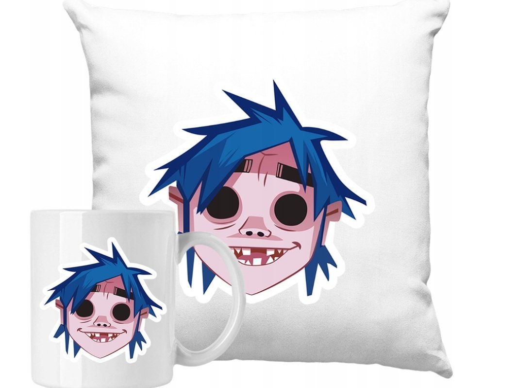 ZESTAW PODUSZKA + KUBEK Gorillaz Hip Hop Alternatywny Rock