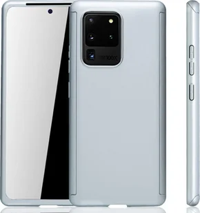 Etui na telefon komórkowy Pokrowiec ochronny na Samsung Galaxy S20 Ultra Pełna obudowa Ochrona wyświetlacza 360 Srebrny - Etui i futerały do telefonów - miniaturka - grafika 1