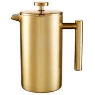 Zaparzacze i kawiarki - Zaparzacz do kawy French Press DUKA BARISTA 1100 ml złoty stal nierdzewna - miniaturka - grafika 1