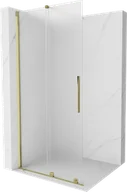 Ścianki i drzwi prysznicowe - Mexen Velar ścianka prysznicowa rozsuwana Walk-in 80 x 200 cm, szron 8 mm, złota - 871-080-000-33-50 - miniaturka - grafika 1